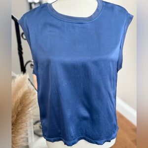 LAmade from Evereve Blue Sleeveless Satin Tank Top